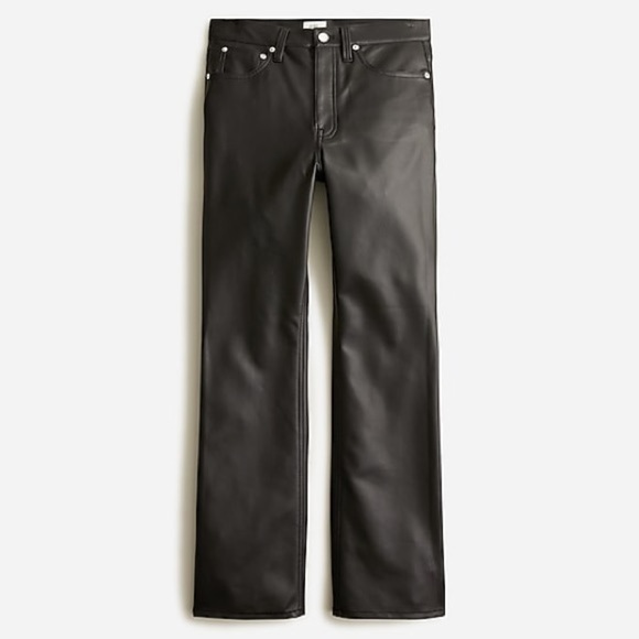 J Crew High-rise slim demi-boot pant in faux leather BK823 Size 31 - Picture 3 of 4